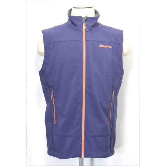 Patagonia Other - Patagonia Adze Blue Full Zip Softshell Polartec Hiking Outdoor Vest Mens Size Lg